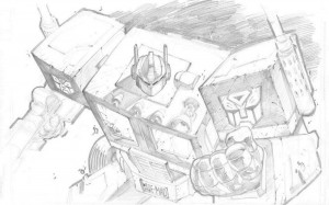 optimus prime sketch