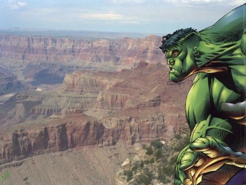 Hulk over canyon