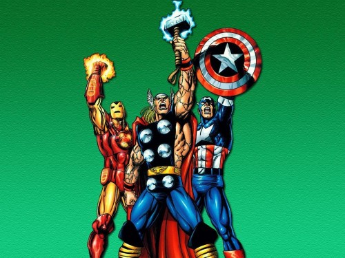 Iron man, Thor, Captain America