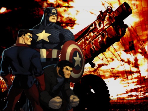 Captain America, Bucky and Wolverine SD