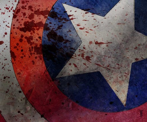 Captain America’s Blood Splattered Shield