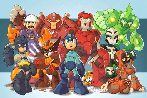 Mega Man and Assistants