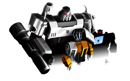 Megatron and Soundwave kill Autobots