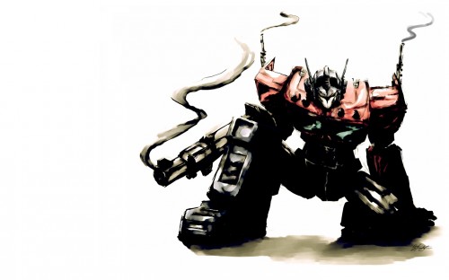 Optimus Prime In Watercolor