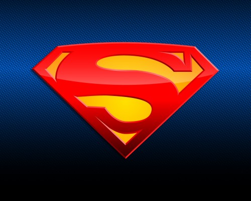 Superman Logo On Blue