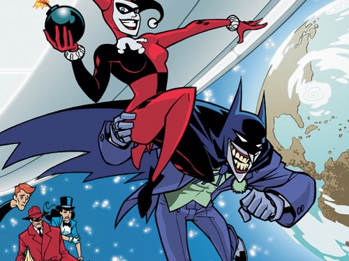 bat joker throwing harley