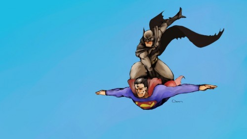 batman rides superman