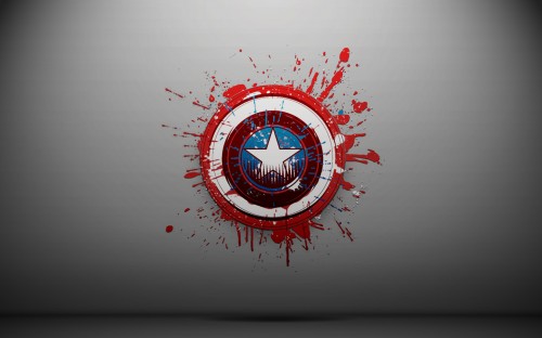 bloody captain america shield