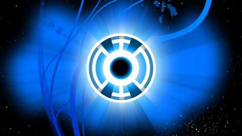 blue lantern logo in space