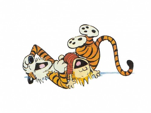 calvin and hobbes laugh