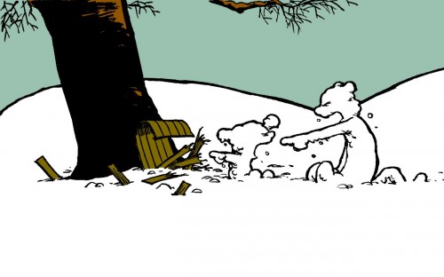 calvin and hobbes – snow disaster