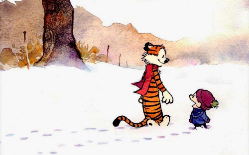 calvin and hobbes – snow walkers