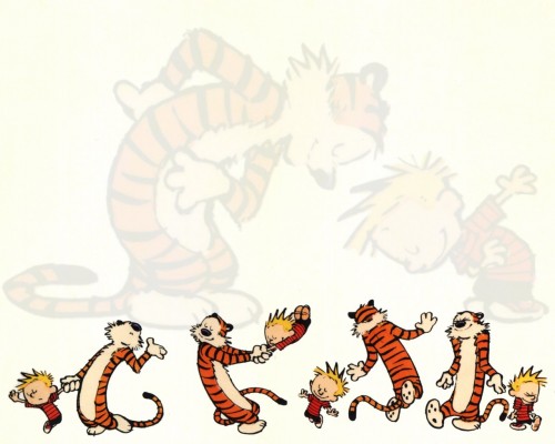 calvine and hobbes dance – wallpaper