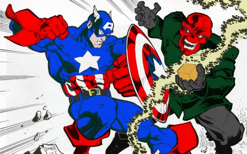 captain america vs red skull