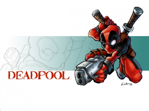 deadpool on white