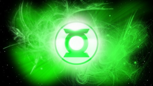 green lantern logo in space