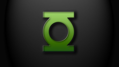 green lantern logo on black