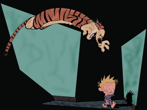 hobbes attacks calvin in the middle of the night