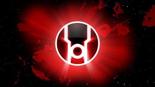 red lantern logo in space