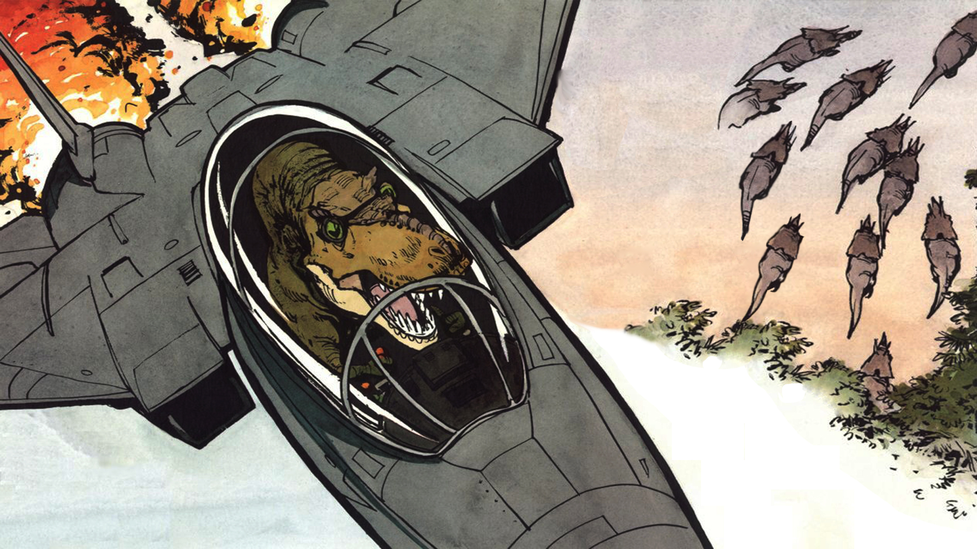 t rex flying