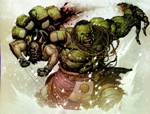 the hulk rips wolverine in half