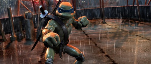 tmnt – leonardo in the rain