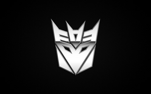 white decepticons logo