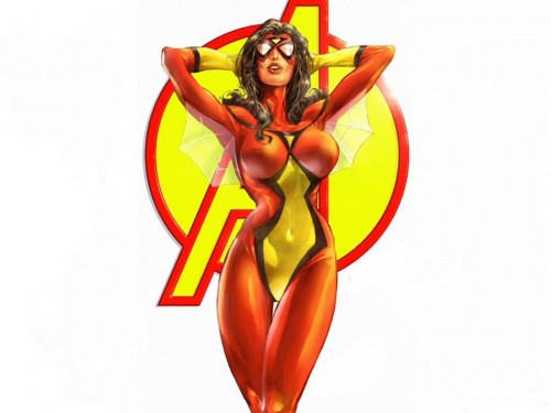 busty spider-woman