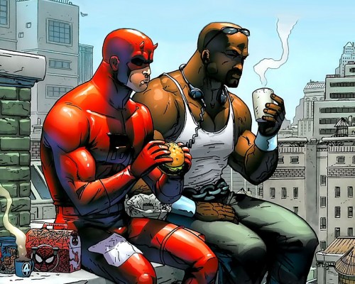 deadpool and luke cage have lunch