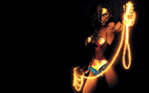 wonder woman with lasso of truth