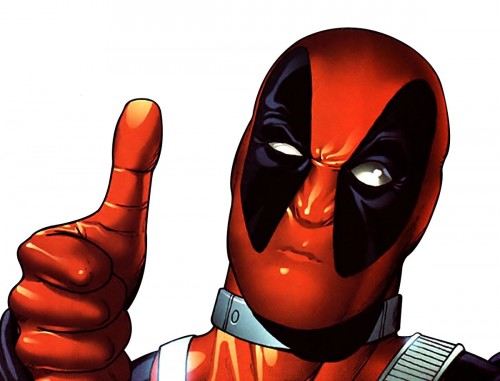 deadpool gives a thumbs up