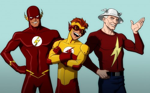 flash, kid flash and flash