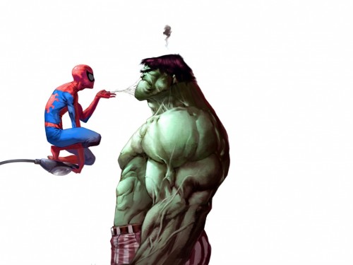 spider-man shuts up the hulk