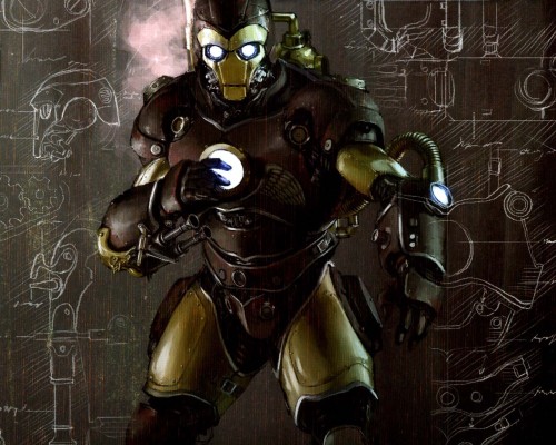 steampunk iron man