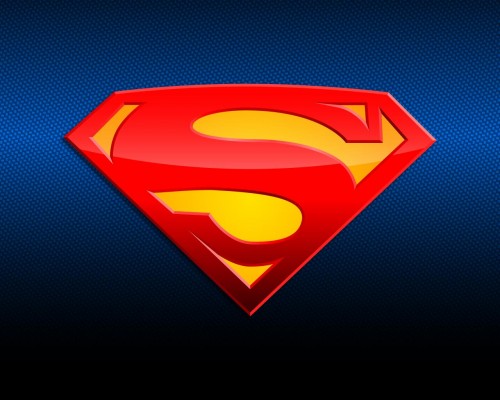 superman logo in blue