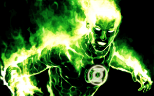 Green Lantern is on fire