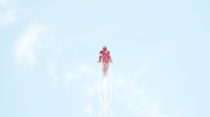 Iron Man Launching into the Sky