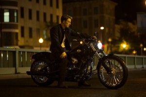 Steve Rogers on his nice bike