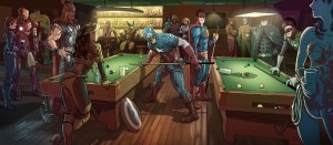 Marvel vs DC Pool Hall