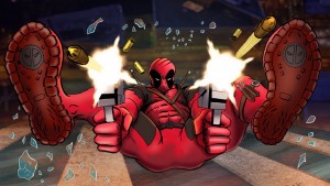 Deadpool crotch shot