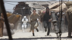 Rey and Finn on a run