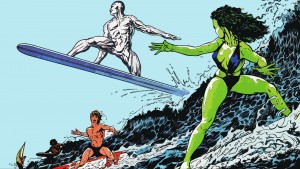 The Silver Surfer is Surfing