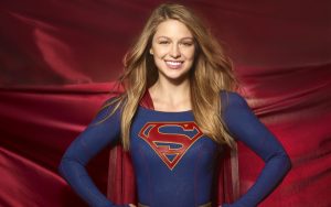 Supergirl is smiling