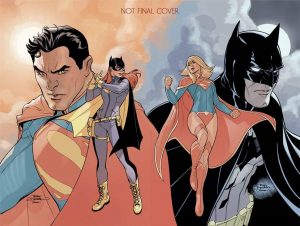 batman and superman with their female friends