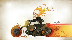 chibi ghost rider moving