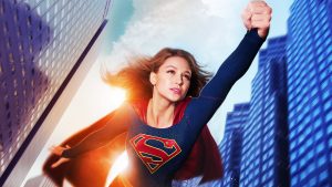 supergirl in flight