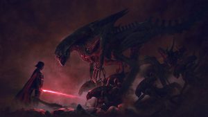 Darth Vader vs Xenomorphs