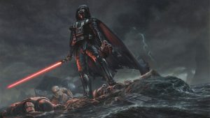 Darth Vader with dead Troopers