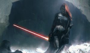 Mara Jade in a cave