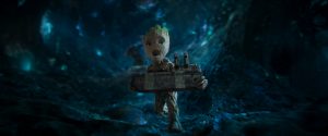 baby groot scream with a bomb